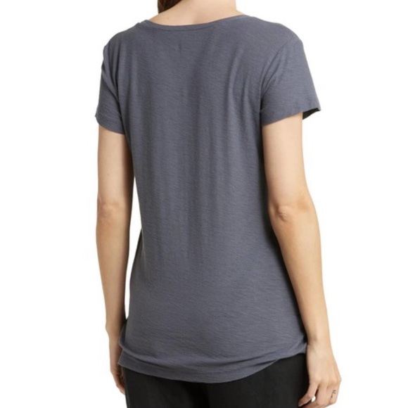 James Perse Women's Deep Scoop Neck Cap Sleeve Tee T-Shirt - Picture 2 of 5